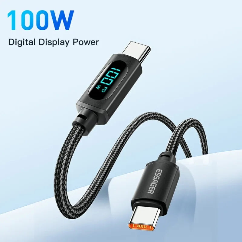 Essager Type C to Type C Cable 100W PD  Fast Charging