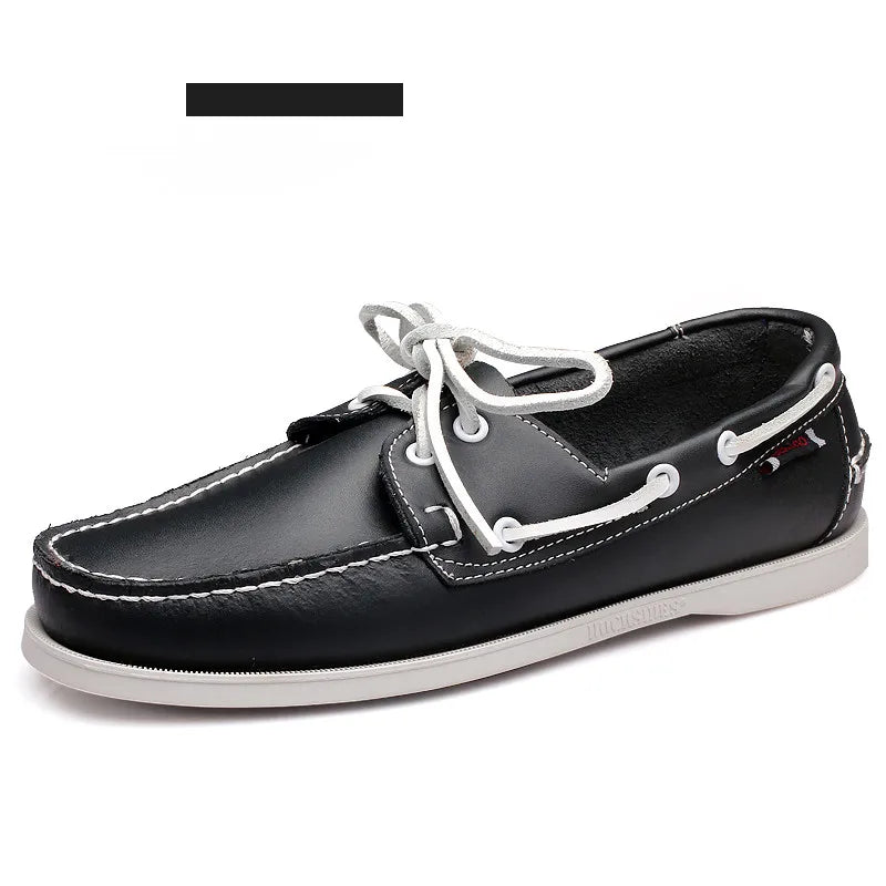 Men Shoes Fashion Loafers Men Comfy Leather Drive Footwear Casual Men's Boat Footwear Slip on Shoes Leisure Walk Lazy Shoes