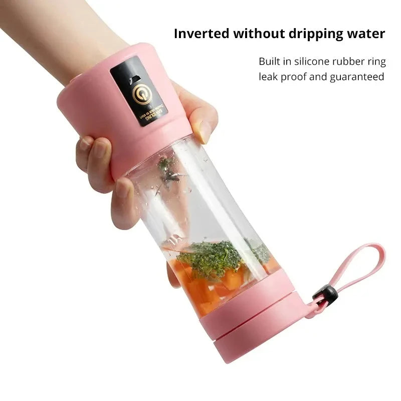 Portable Fruit Juice Blenders Summer Personal Electric Mini Bottle Home USB 6 Blades Juicer Cup Machine For Kitchen