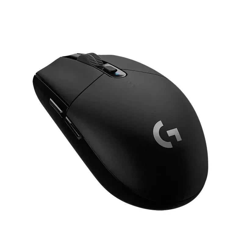 ماوس ألعاب الكمبيوتر Logitech G304 اللاسلكي 2.4 جيجاهرتز، ماوس مريح Hero Engine بدقة 12000 نقطة في البوصة، مزود بتقنية البلوتوث، ملحق كمبيوتر شخصي يعمل بنظامي التشغيل Windows وMac OS، هدية