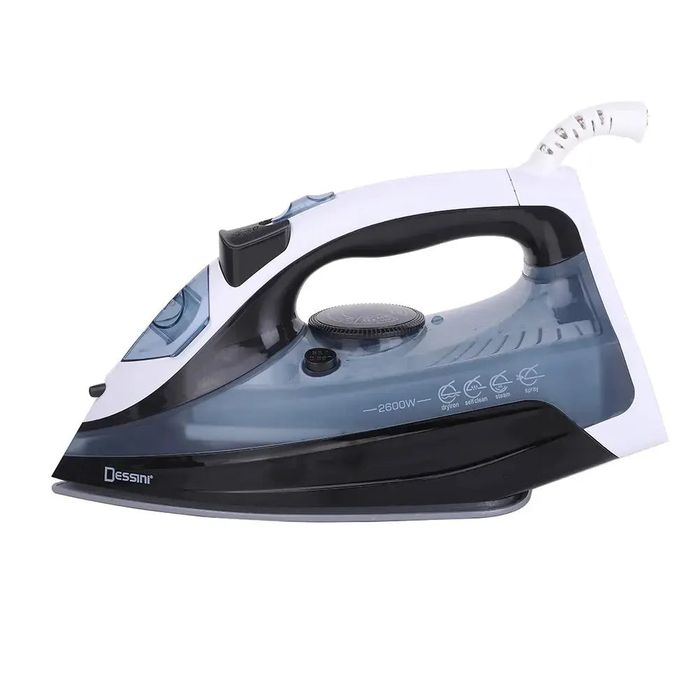 DESSINI 2600W Electric Ceramic Soleplate Garment Steam Iron Sprayer Steamer Clothes Brush High Quality Steam Iron For Home