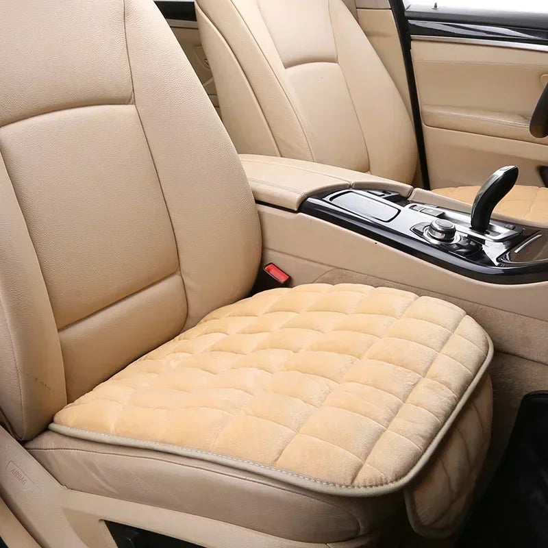 Universal Winter Warm Car Seat Cover Front Rear Seat Cover Protector with Storage Pouch Breathable Pad Car Interior Accessories