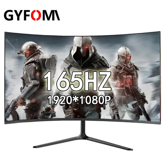 165hz Monitors Gamer 24 inch 1920* 1080p LCD Curved Monitor PC HDMI Compatible monitor desktop HD gaming Monitor 144hz displays