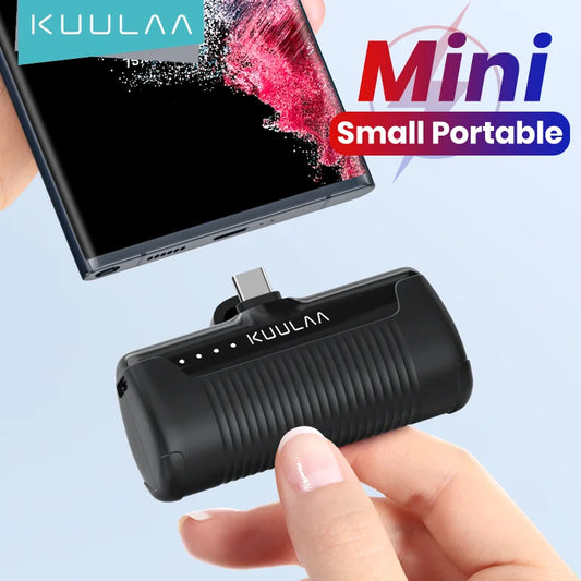 KUULAA Mini Power Bank 4500mAh - Portable Charger for iPhone 15/14/13/12 Pro Max & Samsung/Xiaomi