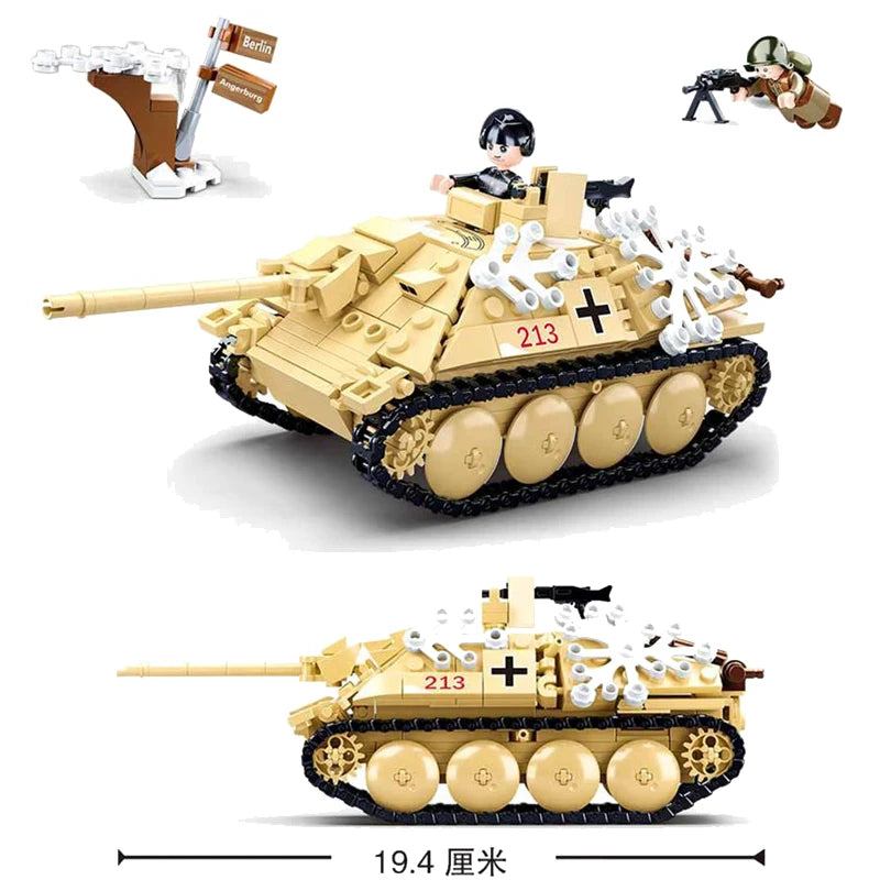 SLUBAN WW2 Military Humvee Jeep H1 Army Friends Car Mould King Building Bricks Classic Moc Blocks Action Figures Toys Boys Gift