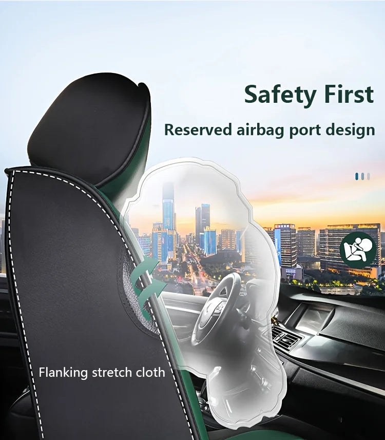 1PC New Faux Leather Car Seat Cushion Is Suitable For Car All-season Universal Seat Cover Car Interior