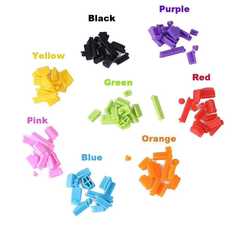 13/16Pcs Colorful Silicone Laptop Anti Dust Plug Stopper Universal USB HDMI-compatible RJ45 Interface Cover Computer Accessories