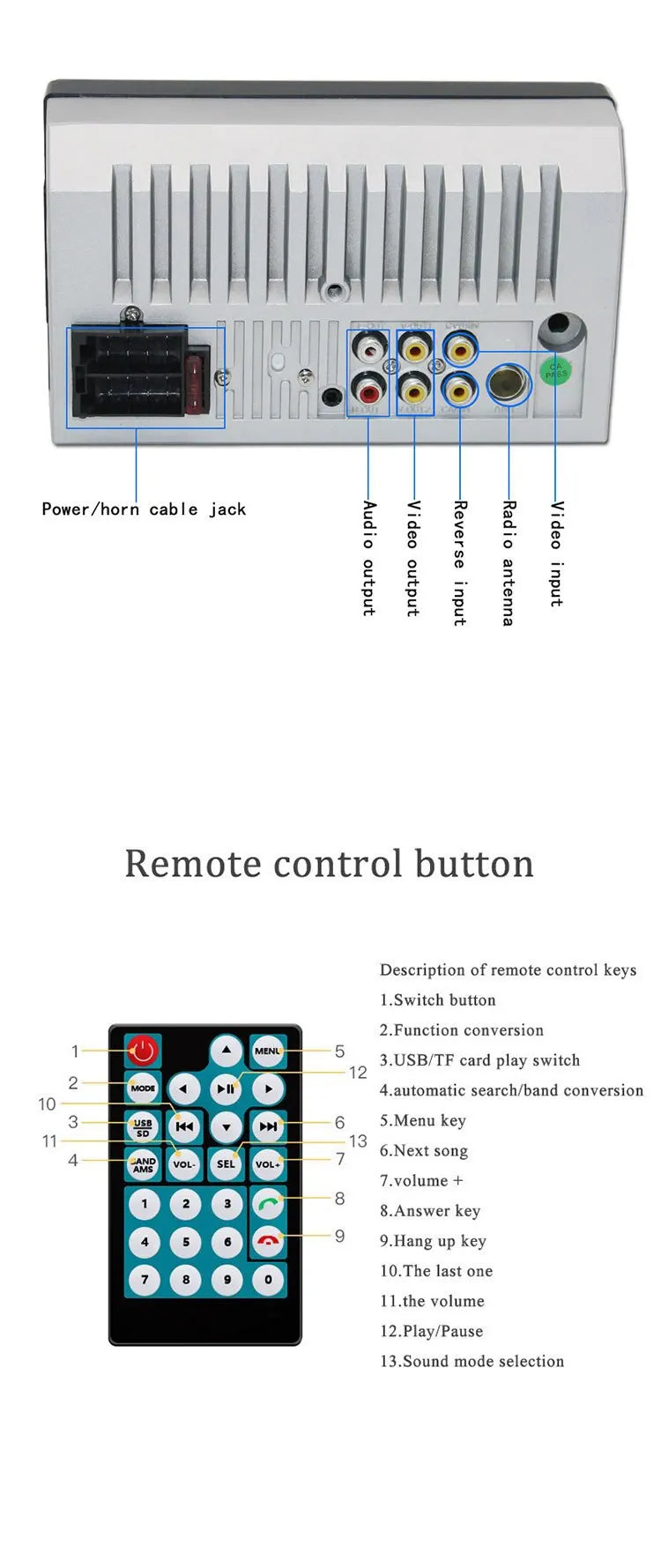 Acodo Dual USB 7 Inch Capacitive Screen Full Touch HD Car MP5 Player USB Bluetooth TF Card Touch Screen