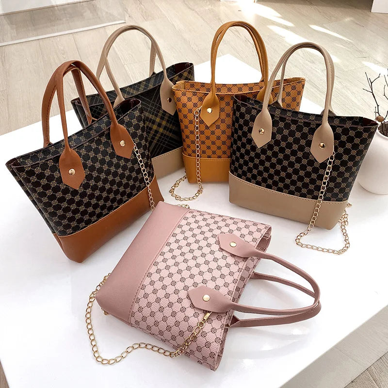 Polka dot print handbags, multi-purpose shoulder bags, cross-body women's bags, large-capacity tote bags, ladies bags  handbags