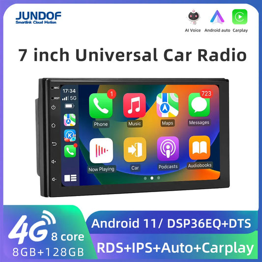 Android 11 2 Din Car Radio Multimedia Video Player Universal 7" Auto Carplay Stereo GPS For Volkswagen Nissan Hyundai Toyota Kia