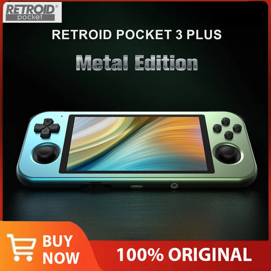 Retroid Pocket 3Plus Metal Edition 4.7Inch Touch Screen Handheld Game Player 4G+128G Android 11 4500mAh Pocket 3+ Gaming Console