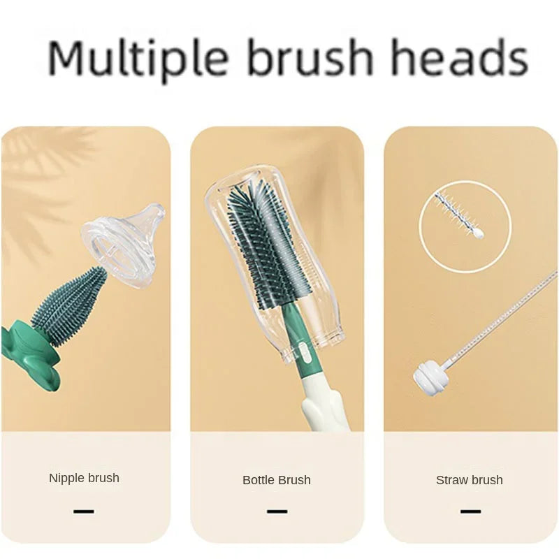 3 In 1 Pacifier Bottle Brush Set Baby Silicone Cup Nipple Cleaning Brushes Goupillon Goupillon De Nettoyage ершик для бутылок