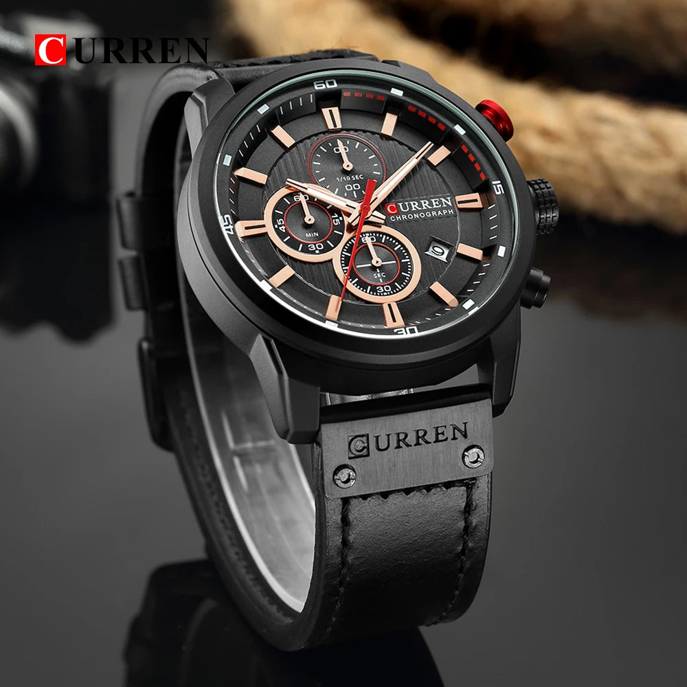 CURREN Fashion Date Quartz Men Watches Top Brand Luxury Male Clock Chronograph Sport Mens Wrist Watch Hodinky Relogio Masculino