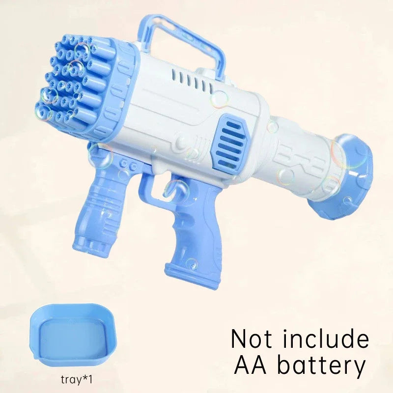 32 Holes Bubble Machine Gun Toys for Kids Rocket Soap Bubble Machine Guns Automatic Toys Children Gift( Not Include AA Battery)