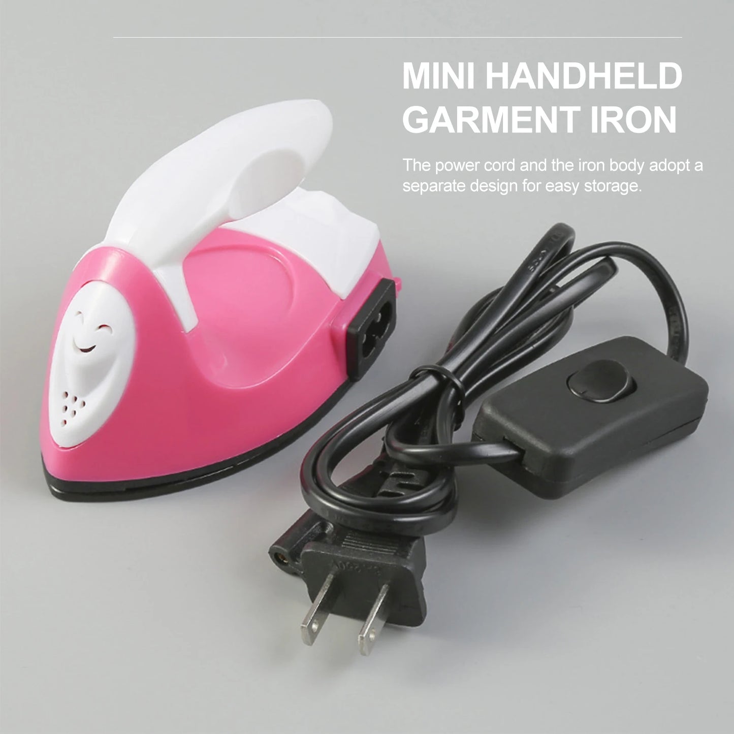 Mini Handheld Garment Iron Non-Stick Portable Electronic Iron for DIY Art and Craft with US Plug