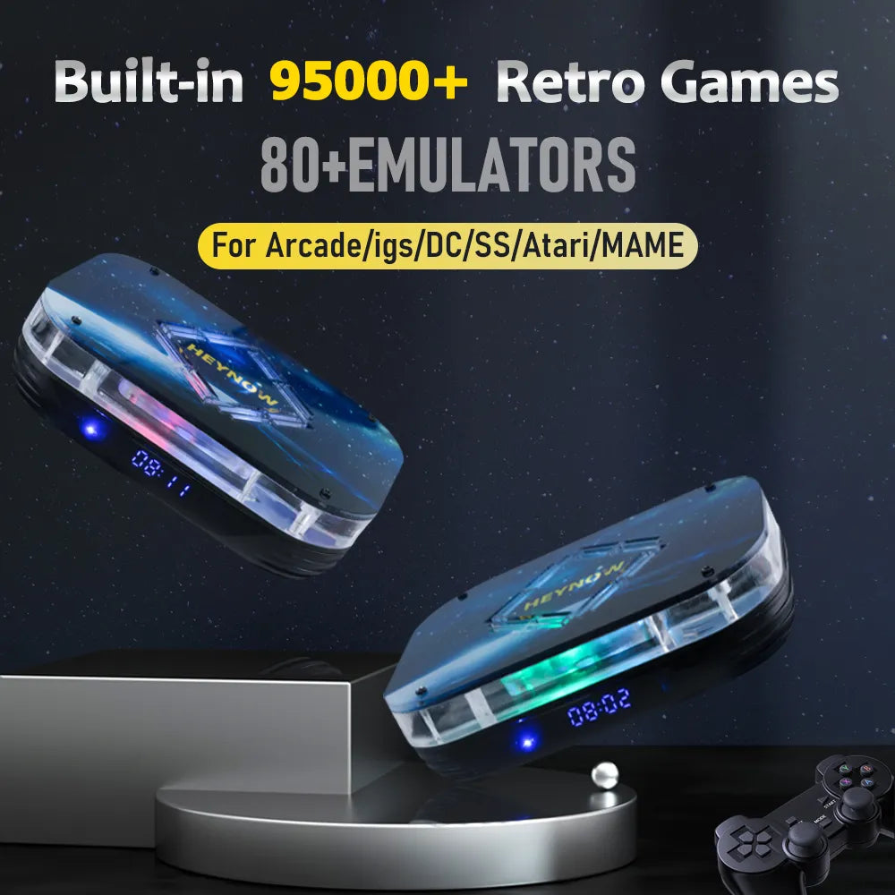 وحدة تحكم ألعاب الفيديو TSINGO HNX4 مع أكثر من 95000 لعبة أركيد لـ MAME/SS/DC/Amiga 4 + 32 جيجابايت وحدة المعالجة المركزية S905X4 Android 11 TV Box ثنائي WiFi 4K HD