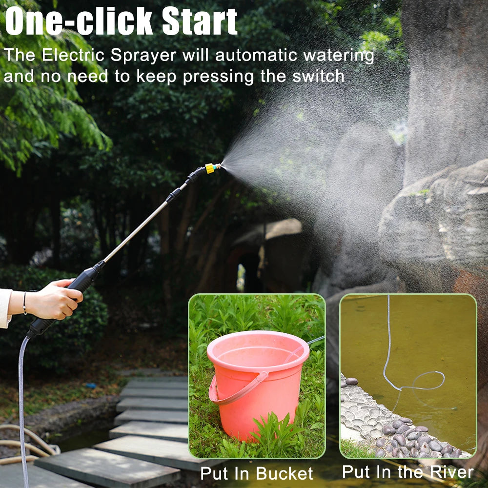 Electric Sprayer 5L Watering Can With Spray Gun Automatic Garden Plant Mister USB Rechargeable Irrigation Tool