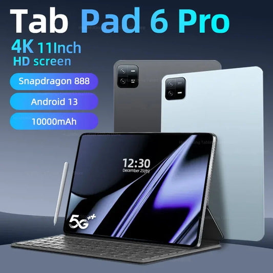 2024 Original Pad 6 Pro Snapdragon 888 Global Version Tablet PC Android 13 10000mAh RAM 16GB ROM 1TB 5G HD 4K Screen WIFI Xioami