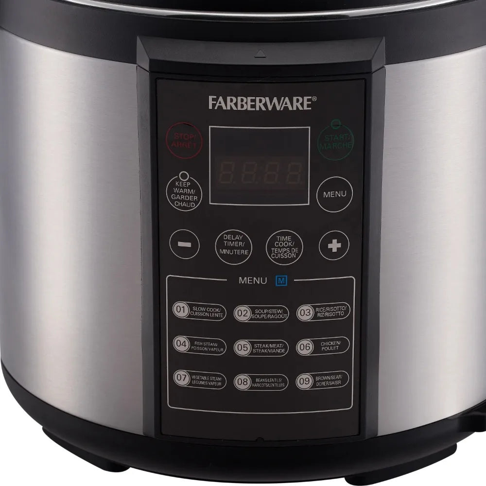 Farberware Programmable Digital Pressure Cooker, 6 Quart Electric Pressure Cookers