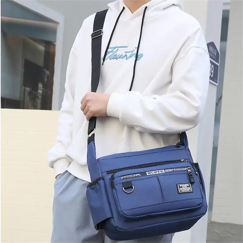 Men's Messenger Bag Crossbody Shoulder Bags Men Small Sling Pack For Work Business Waterproof Oxford Packs Satchel Purse