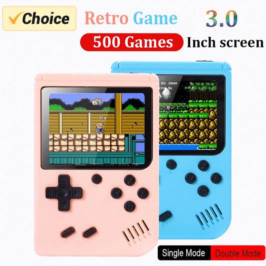 Retro Portable Mini Handheld Video Game Console 8 Bit 3.0 Inch Color LCD Kids Color Game Player Built in 500 Games