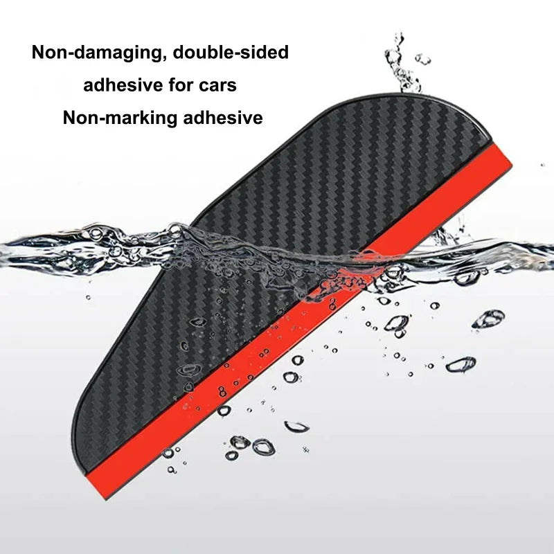 Car Rearview Mirror Rain Eyebrow Carbon Fiber Sun Visor Shade Cover Universal Auto Rear View Mirror Rainy Shield Guard