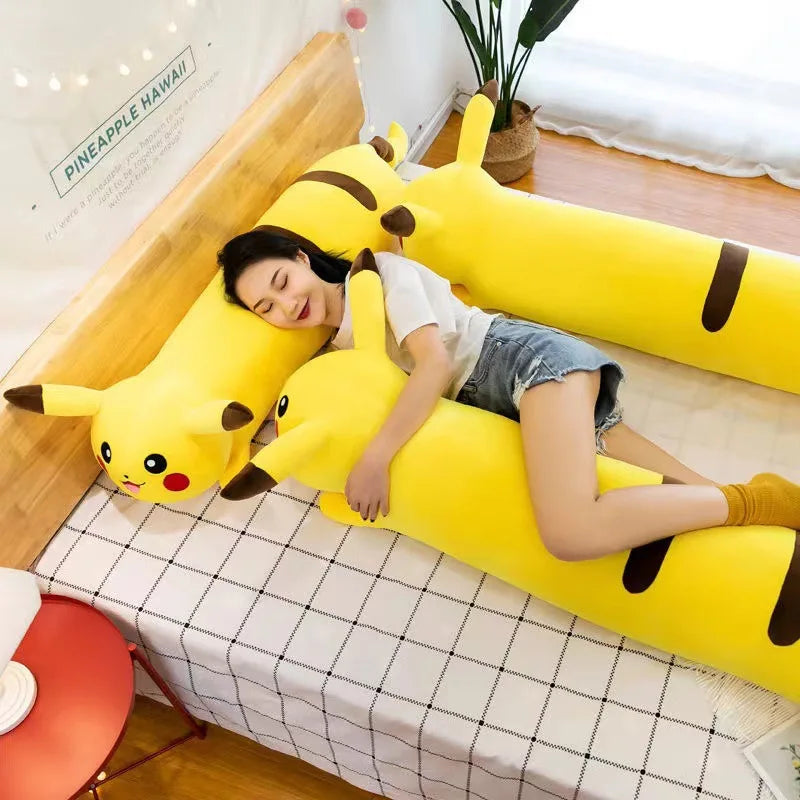 MINISO Pokémon Kawaii 60CM Pikachu Pillow Plush Toy Women's Bed Large Sleeping Pillow Cute Home Peluches Children's Toys Gifts