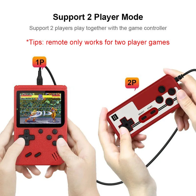 Retro Portable Mini Handheld Video Game Console 8-Bit 3.0 Inch Color LCD Kids Color Game Player Built-in 400 games