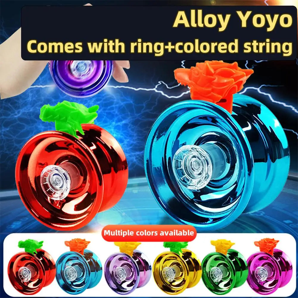 Metal Yoyo For Kids Colorful Professional 3 Bearing Alloy Yo-yo With String Ring Birthday Gifts For Children