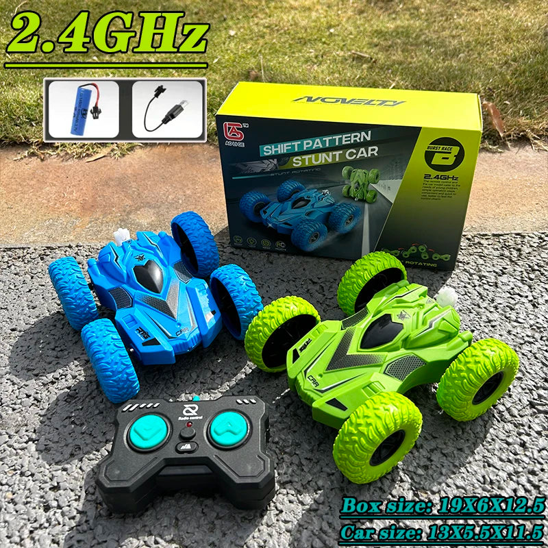 Double rollover RC Stunt car 2.4G while controlling remote control car 360° rotating lights RC Drift car Children boys gift toys