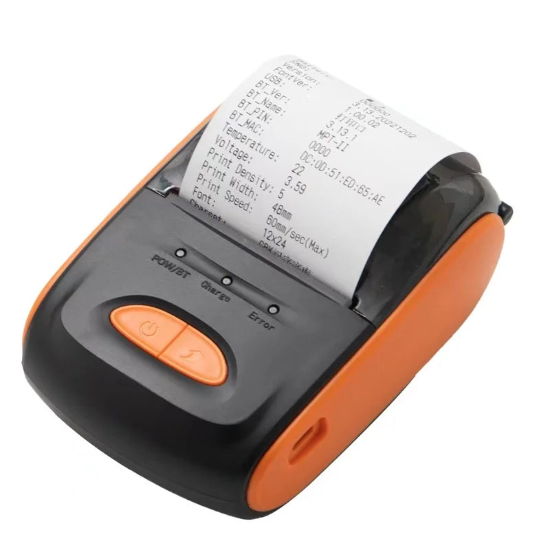 Free SDK 58mm Portable Mobile Bluetooth Printer Wireless Bluetooth Mini Thermal Receipt Printer Support Android iOS