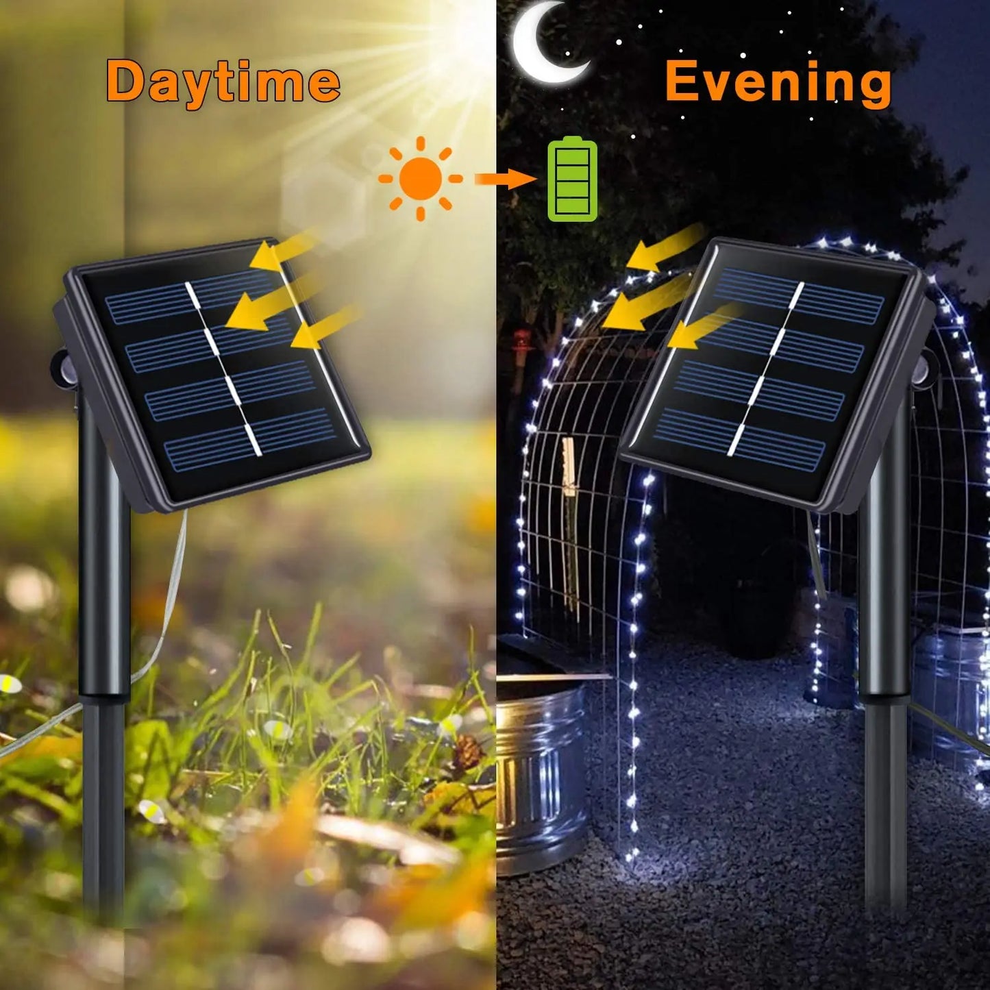 32m/22m/11m/7m Solar LED Light Outdoor Festoon Lamp Garden Fairy Light String Waterproof Christmas Garland Yard Decoration Light