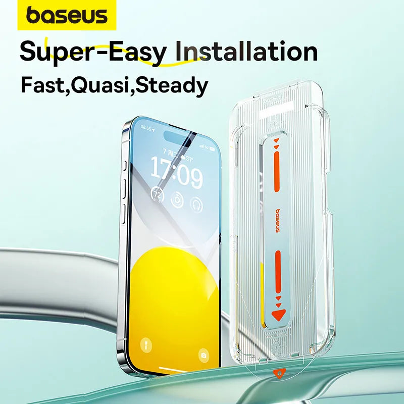 واقي شاشة Baseus لهاتف iPhone 15 14 13 Pro Max Corning Glass Anti Spy Full Glass Protection لهاتف iPhone 15 Pro Plus