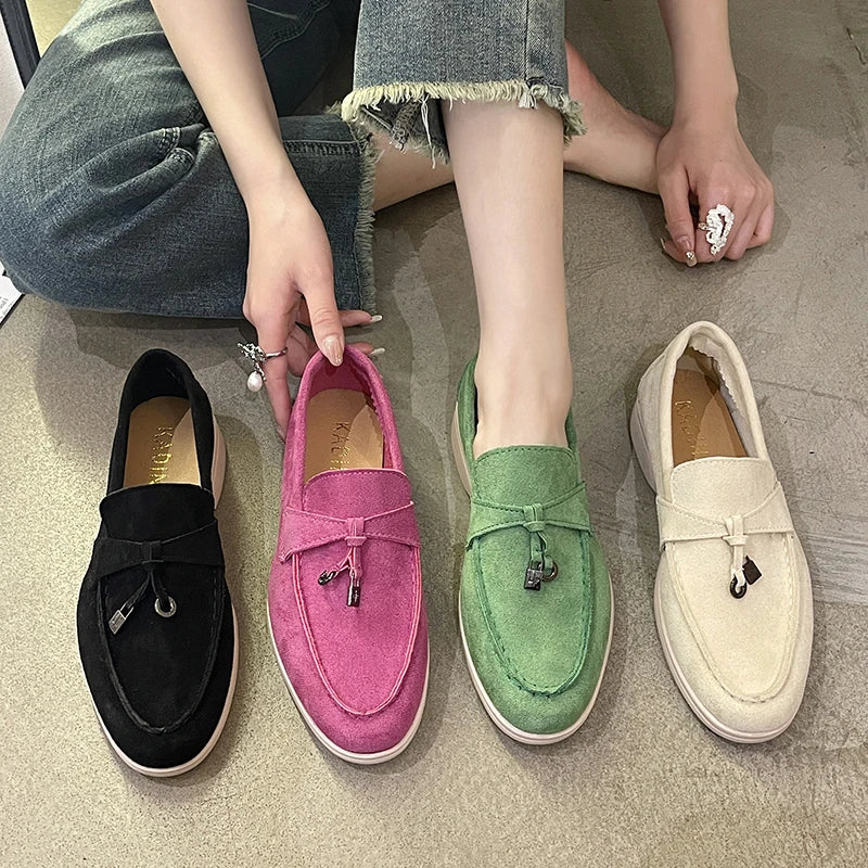 Women Loafers Candy Color Flats Soft Slip on Flat Shoes Woman Ballet Flats Boat Shoes Ladies Shoes zapatos mujer