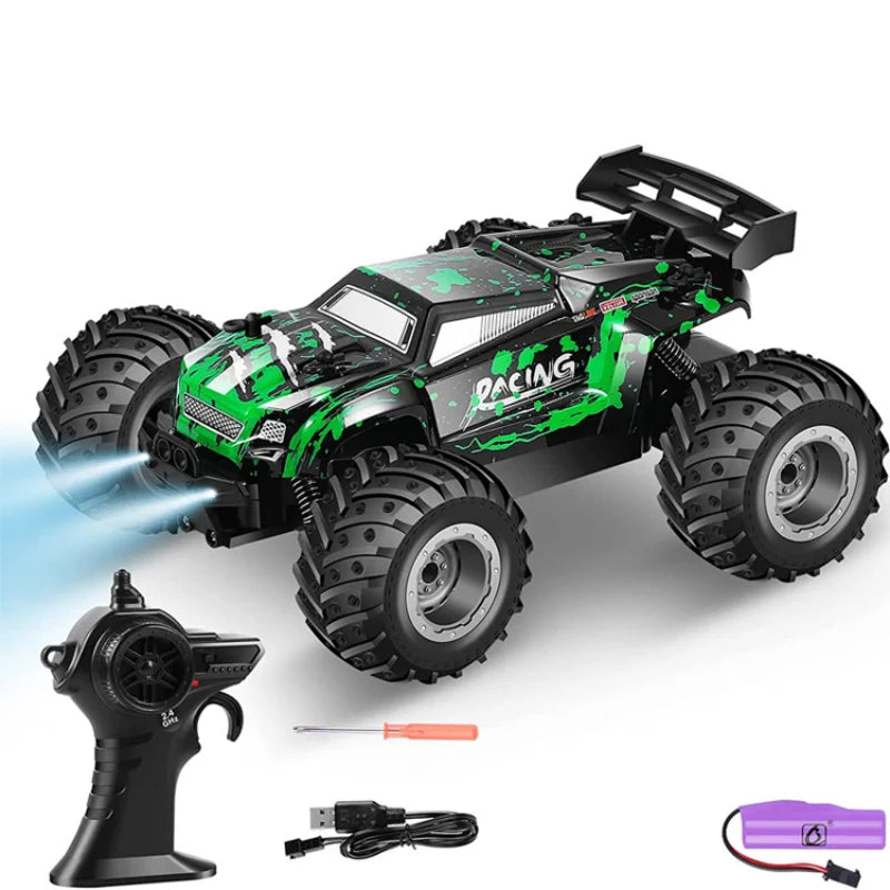 1：18 RC Car Electric High Speed Off-Road Cars Remote Control Cars with LED Light 2.4G 40KM/H Drift Toys for Boys Kids and Adults