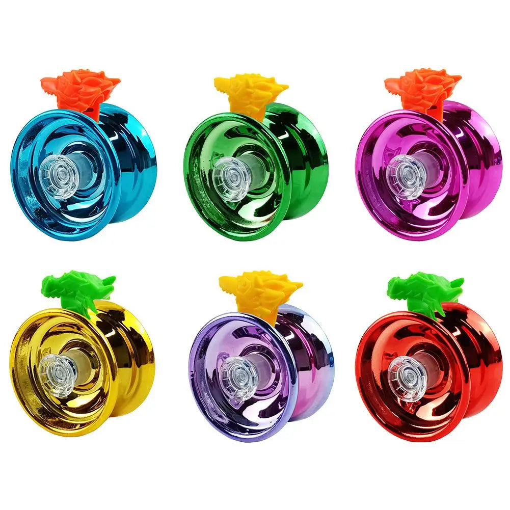 Metal Yoyo For Kids Colorful Professional 3 Bearing Alloy Yo-yo With String Ring Birthday Gifts For Children