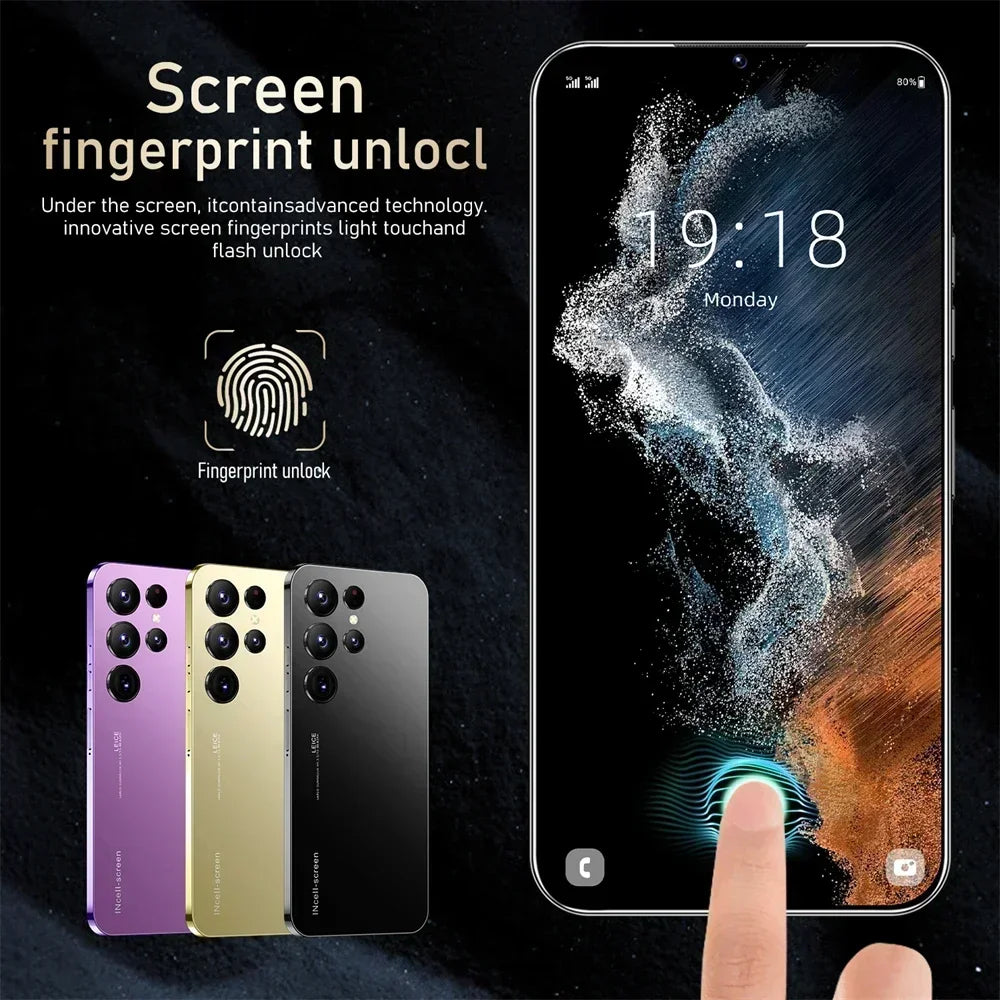 هاتف ذكي جديد وأصلي S24 Ultra+ 5G 6.8HD 16G + 1T ثنائي الشريحة يعمل بنظام Android هاتف محمول مفتوح 64 ميجابكسل 7000 مللي أمبير في الساعة