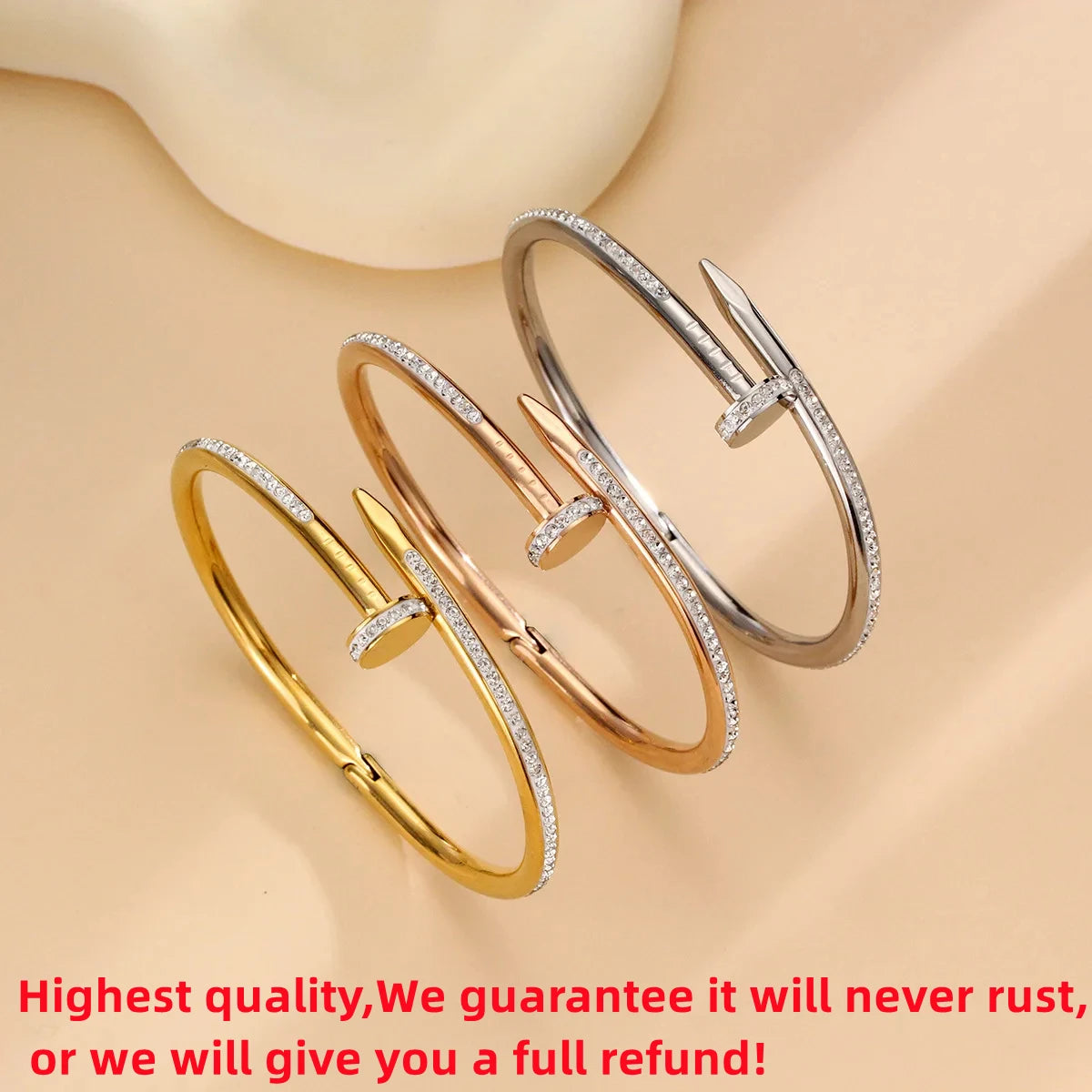 High Quality 316L Stainless Steel Cuff Creative Jewelry For Women Girls Bangle With Zircon Mother Bracelets for Gift