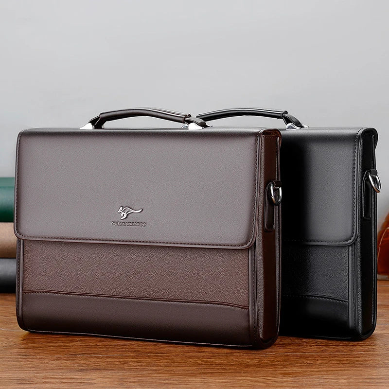 Leather Executives Briefcases For Men Designer Business Tote Bag Wallet Handbag Shoulder Ipad Square Side Crossbody Bag Document