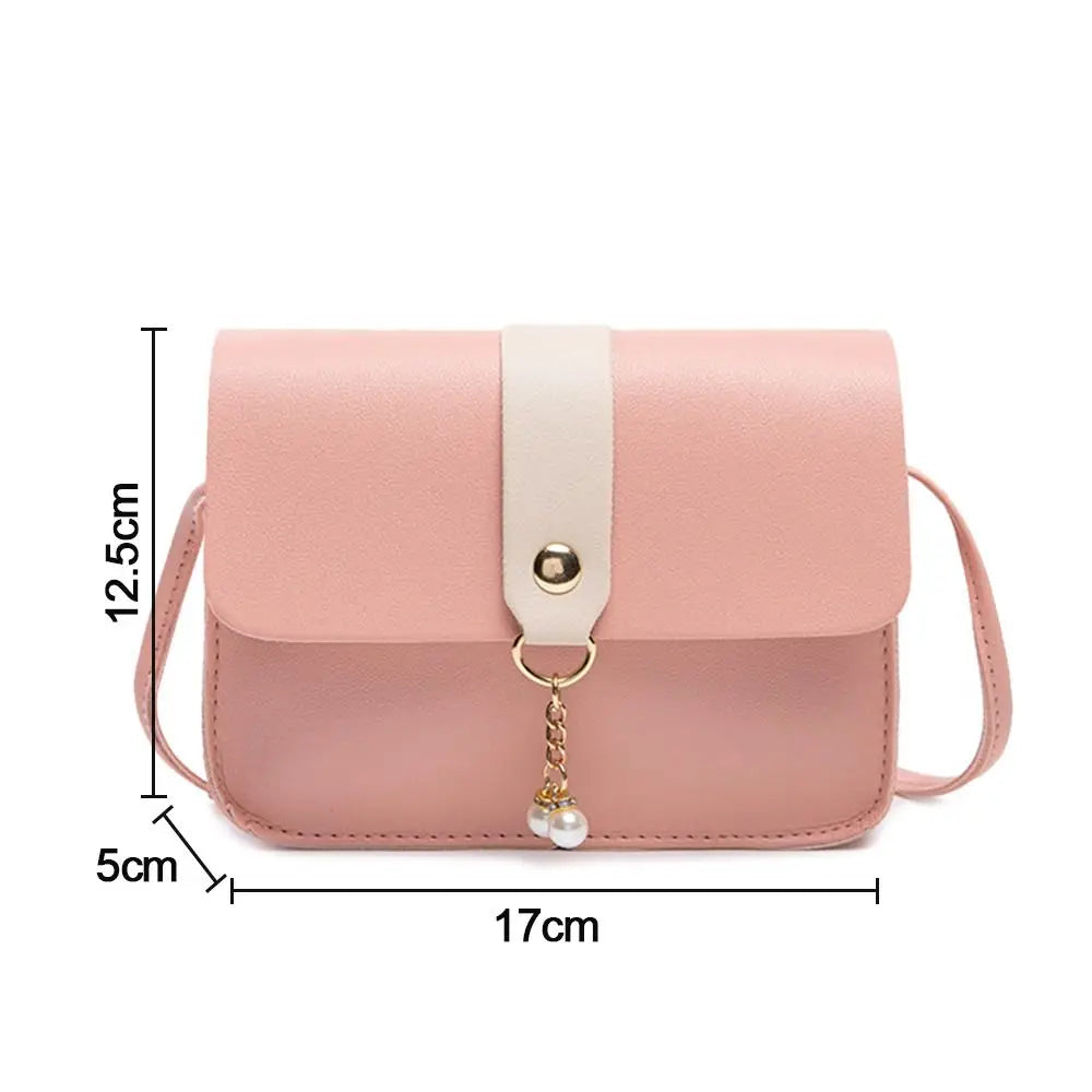 Fashion Creative PU Handbag Reusable Mini Square Bag Storage Totes Small Satchel Handle Pouch Sundries Storage Shoulder Bag