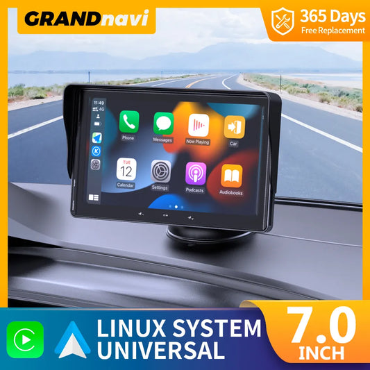 Universal 7inch Car Radio Multimedia Video Player Wireless Carplay And Wireless Android Auto Touch Screen For Nissan Toyota Car