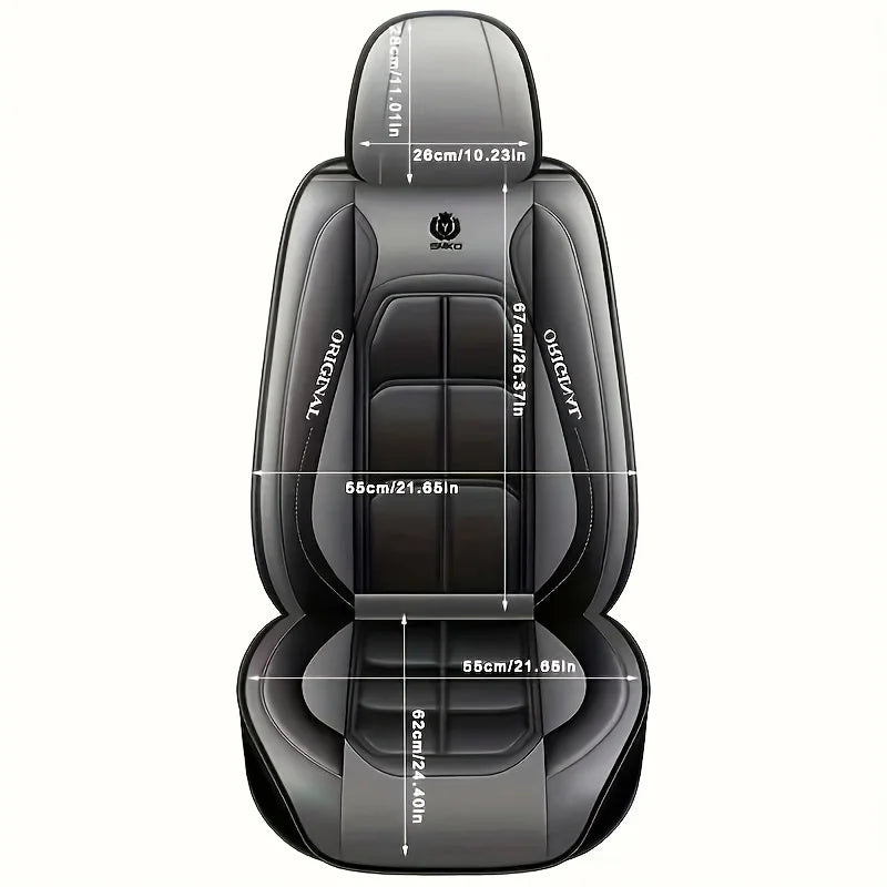 1PC New Faux Leather Car Seat Cushion Is Suitable For Car All-season Universal Seat Cover Car Interior