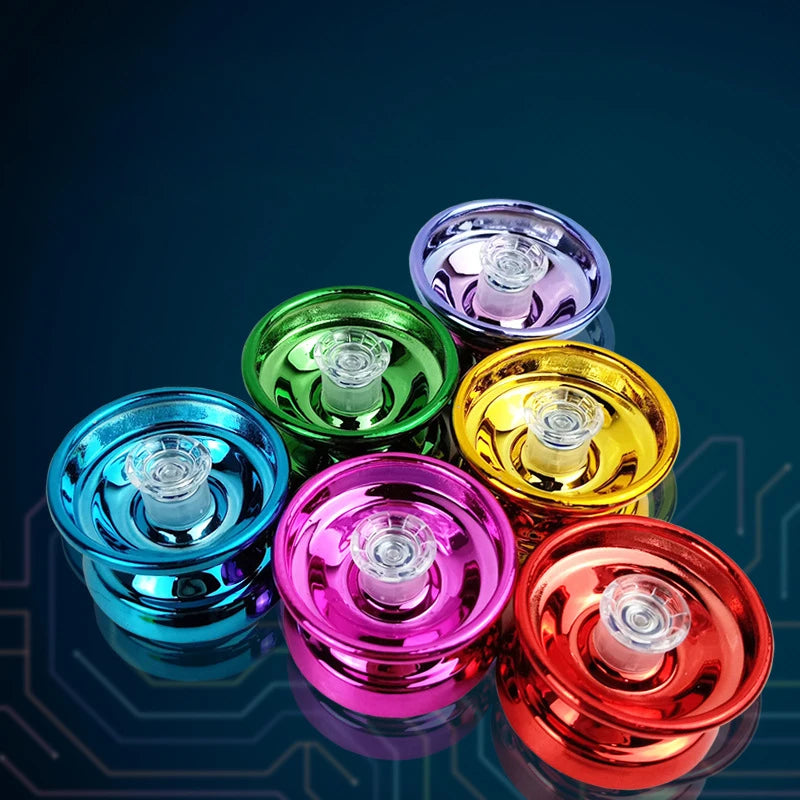 6 Colors Professional Yoyo Toy Aluminum Alloy Children Beginners Yo-Yos for Gift Yo-yo Finger Protector Accessories