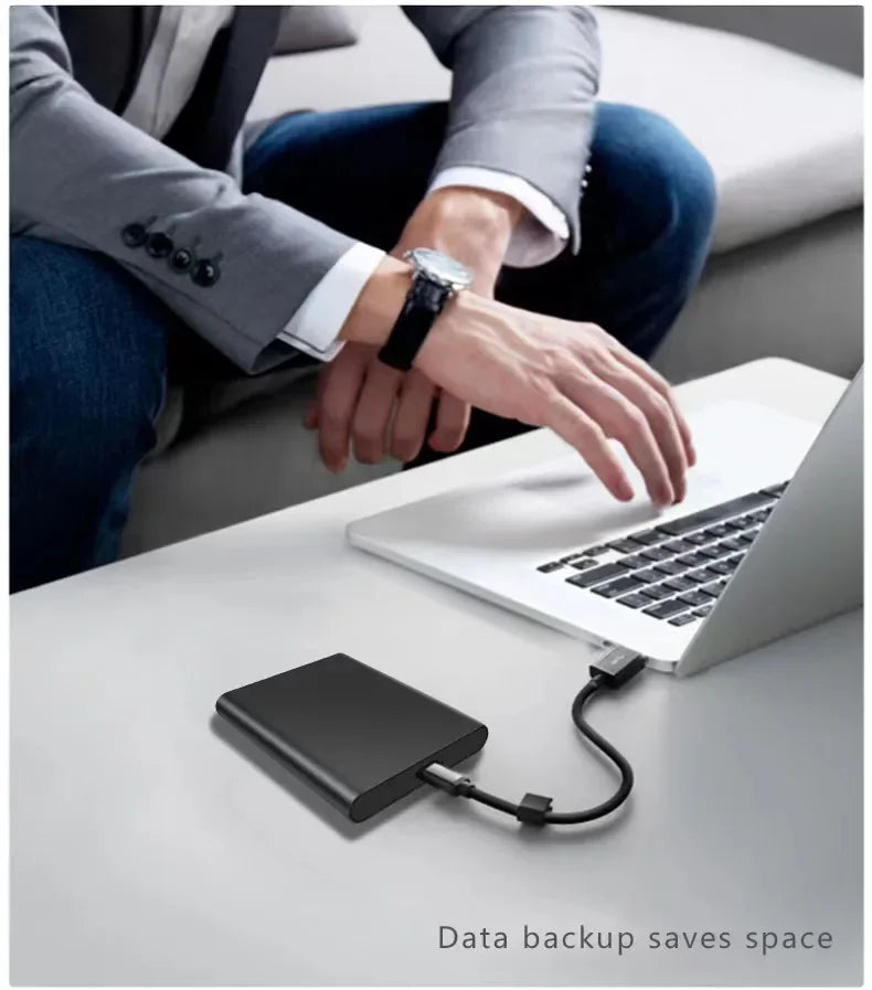 1TB External Hard Drive Portable SSD 2TB Hard Disk Storage High-Speed External Solid State Drive USB3.1/Type-C For Laptop/Mac/PS