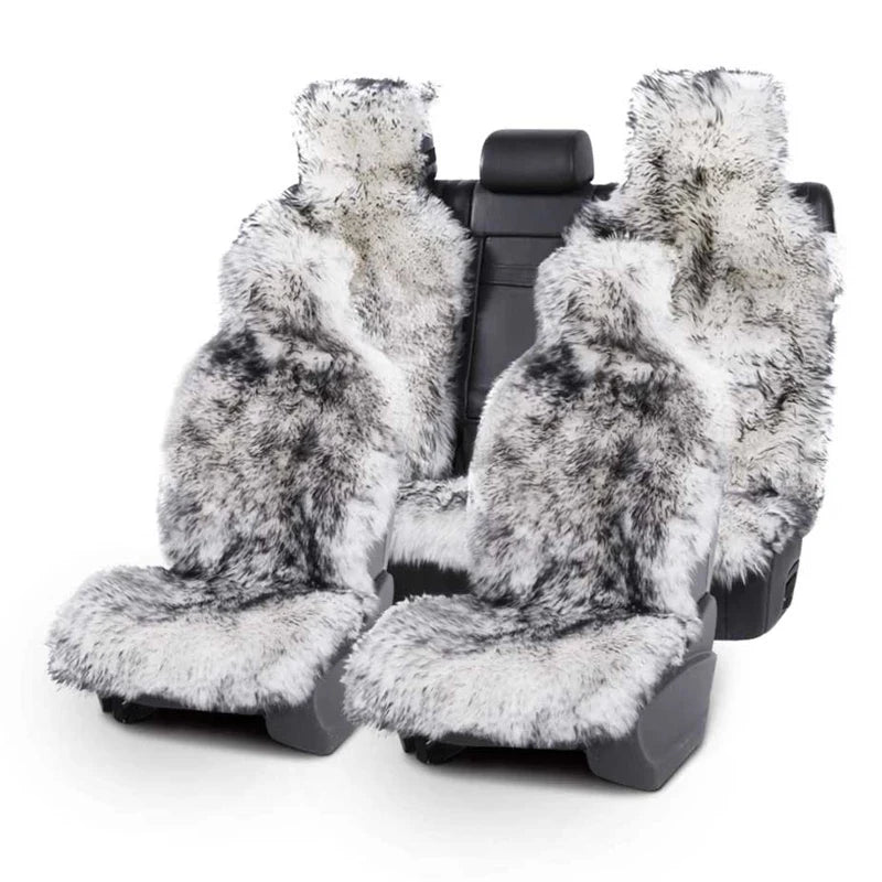 Universal Faux Fur Warm Car Back Seat Cover Mat Plush Auto Long Wool Front Seats Cushion for Toyota Volkswagen BMW Ford Mazd