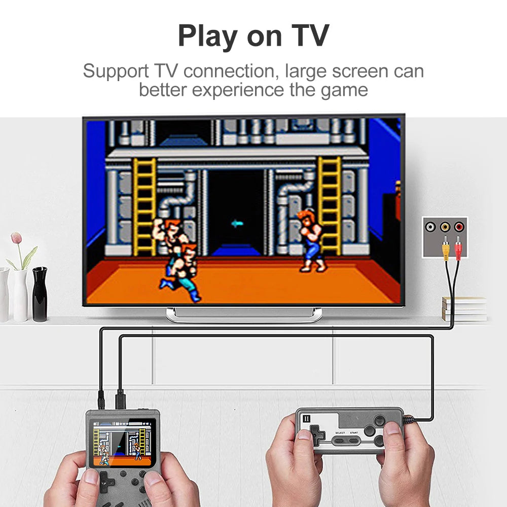 500 IN 1 Retro Video Game Console Handheld Game Player Portable Pocket TV Game Console AV Out Mini Handheld Player for Kids Gift