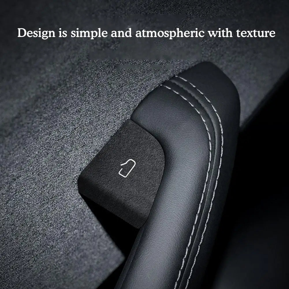 Door Switch Patch For Tesla Model 3+ Highland Alcantara Suede Interior Sticker Modified Sticker Decoration Car Accessories