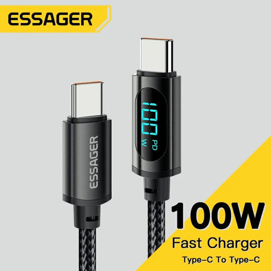 Essager Type C to Type C Cable 100W PD  Fast Charging