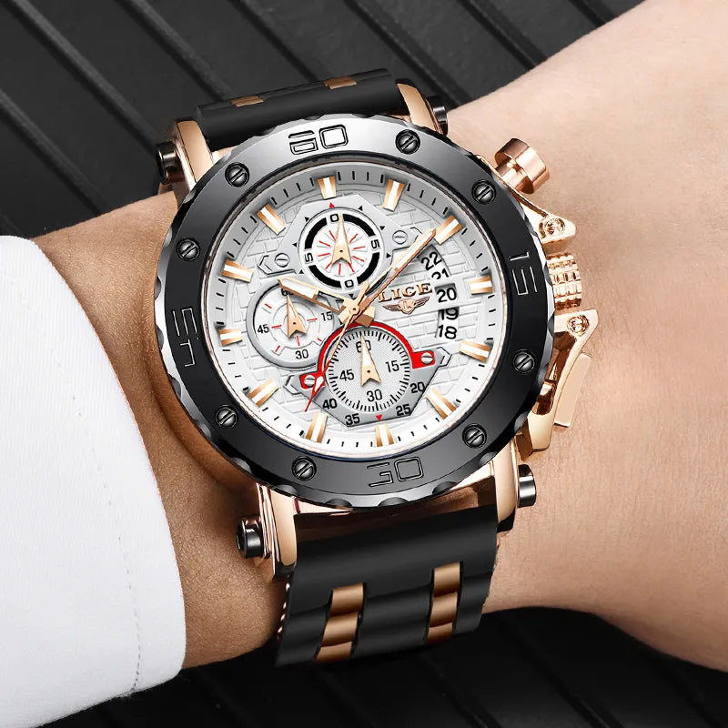 New LIGE Men Watch Military Clock Top Brand Luxury Casual Sport Quartz Date Wrist Watches for Men Chronograph Relogios Masculino