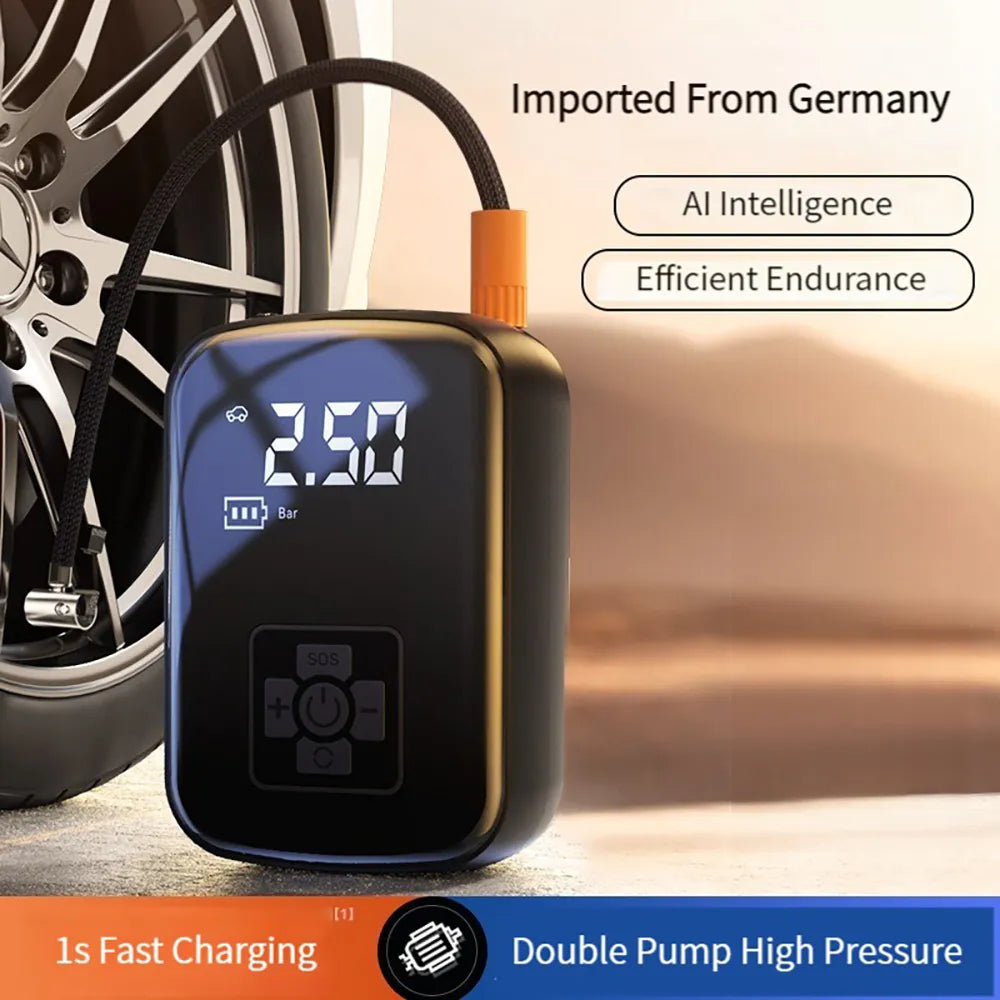 Automobile Car Air Compressor Digital Tire Inflation Pump LED Lamp Tire Compression Pump Compressor For Car Motorcy Accessories